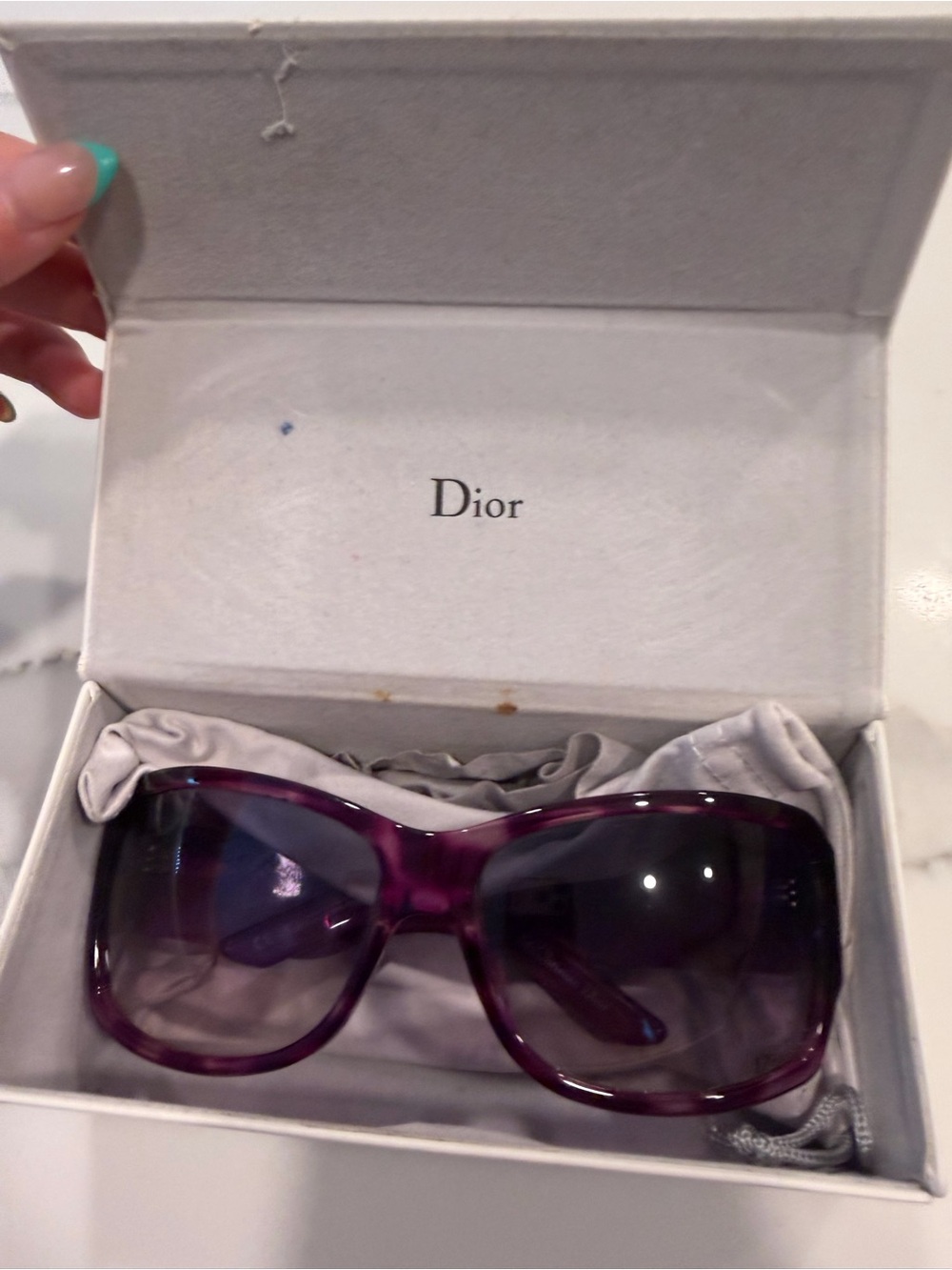 Dior Purple Oversized Sunglasses